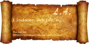 Lindauer Adrián névjegykártya